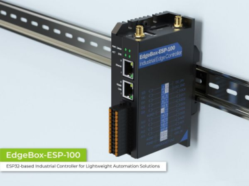 EdgeBox-ESP-100-Industrial Edge Controller, WiFi, BLE, 4G LTE, DIO, AIO, Ethernet, CAN, RS485