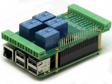 Four Relays Four Inputs 8-Layer Stackable Card for Raspberry Pi