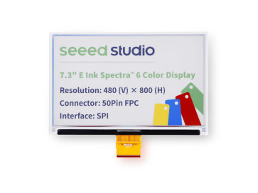 7.3″ Spectra™ 6 E-Paper Display (800×480, 6-Color, SPI)