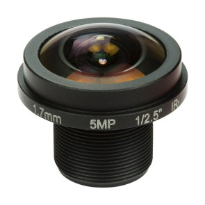 M12 Mount Camera Lens 1/2.5" Optical Format, 1.7mm Focal Length, Fisheye