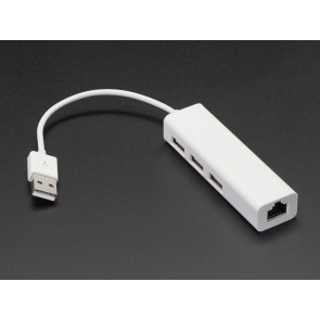 USB 2.0 und Ethernet Hub - 3 USB Ports und 1 Ethernet