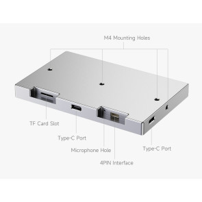 7 Inch USB Monitor, PC case secondary screen, 1024×600 Resolution, silver