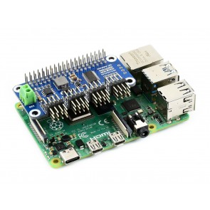 Servo Driver HAT (B) für Raspberry Pi, 16-Channel, 12-bit, I2C