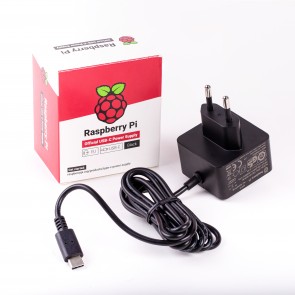 Raspberry Pi 15W Netzteil, EU, USB-C, Schwarz