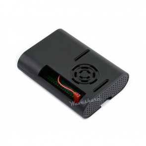 Black ABS Case for RPi 4, with Cooling Fan