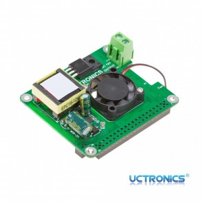 UCTRONICS PoE HAT 5V 3A for Raspberry Pi 4B, 3B+ and 802.3af/at PoE Network, with Cooling Fan