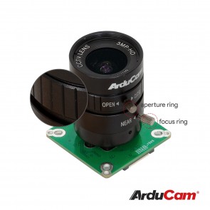 Arducam HQ Camera Module with 6mm CS Lens for Raspberry Pi, 12.3MP 1/2.3 Inch IMX477