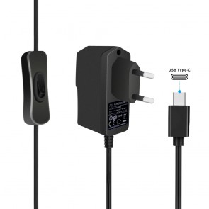 USB-C Steckernetzteil mit Ein/Aus Schalter 5V/3A