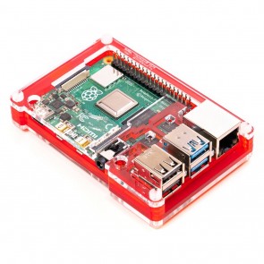 Red - Pibow Coupé 4 (Raspberry Pi 4 only)