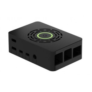 OKdo Raspberry Pi Power-HAT Gehäuse, schwarz (Ein/Aus-Schalter)