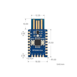 RP2040-One, 4MB Flash MCU Board Based On Raspberry Pi RP2040
