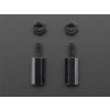 Brass M2.5 Standoffs für Pi HATs - Black Plated (11mm) - 2er Pack